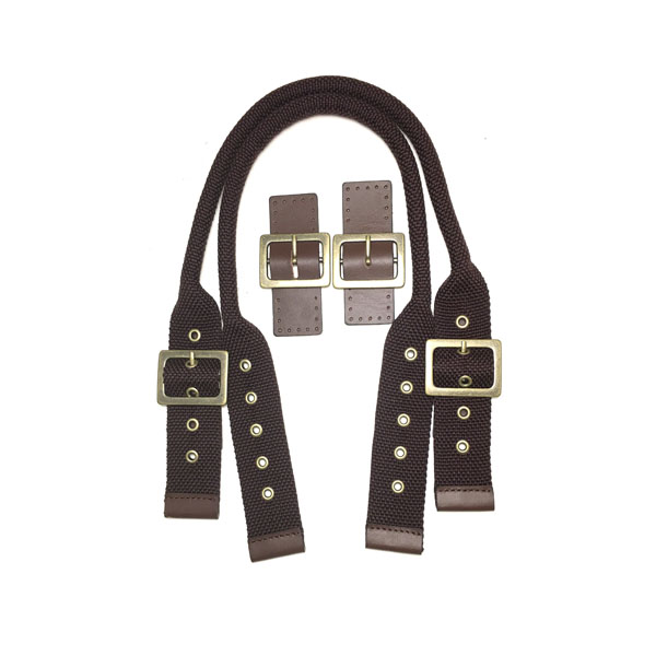 Saddle Brown Purse Strap With Grommets 